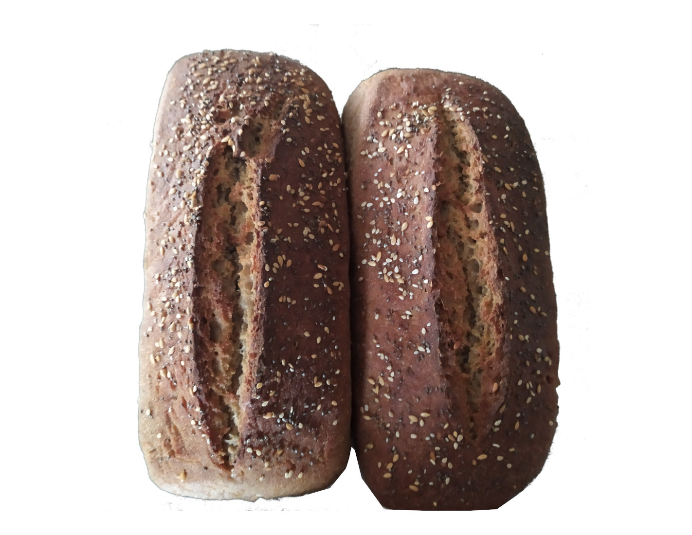 Pan sin gluten con harina integral de trigo sarraceno 60% y harina integral de arroz 40% (LOTE DE 2)