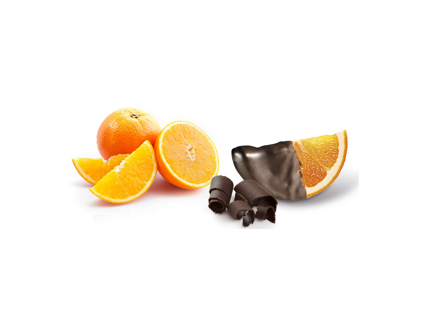 naranja con chocolate